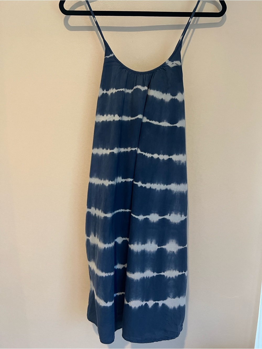 Madewell Blue and White Tie-Dye Slip Dress